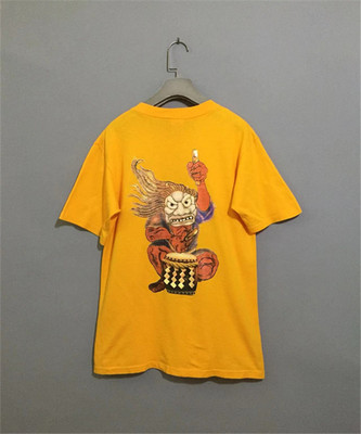 【原 价¥98】vintage  洪都拉斯制  美国古着ANVIL黄色无缝体恤