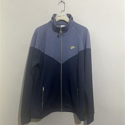 【上新价178】vintage  美国古着N1KE插肩袖拼色复古立领开衫夹克