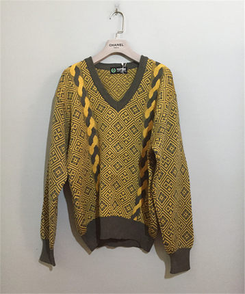 【原 价¥178】vintage  美国古着JACK N1CKLAUS桃心领气质款毛衣
