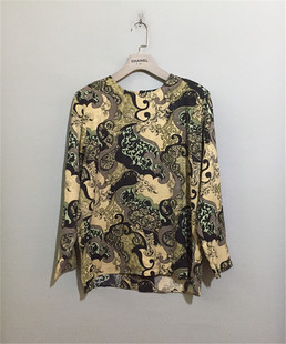 vintage 价¥168 日本制古着COMME MODE巴洛克衬衫 原