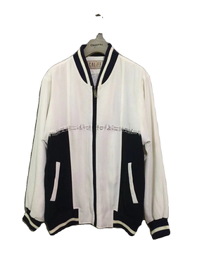 【原 价¥148】vintage  韩国制古着CALIFF白色气质款棒球领夹克