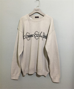 上新价158 vintage MODE浅杏色毛衣 日本古着COMME