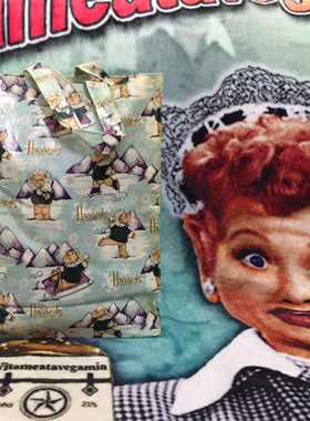 【原 价¥188】Vintage  英国制古着HARRODS帕丁顿熊PVC托特包