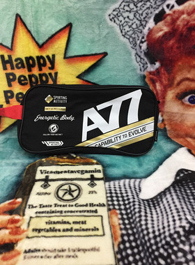 【原 价¥88】Vintage  日本古着Asi*s sport运动款黑色收纳包