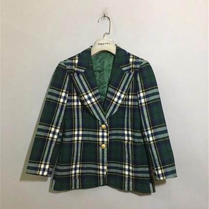 【上新价¥178】vintage  日本古着PEE WEE常青藤学院风格纹西服