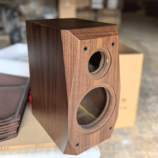 音箱空箱体6.5寸二分频DIY音响无源书架箱实木贴皮北美黑胡桃箱体