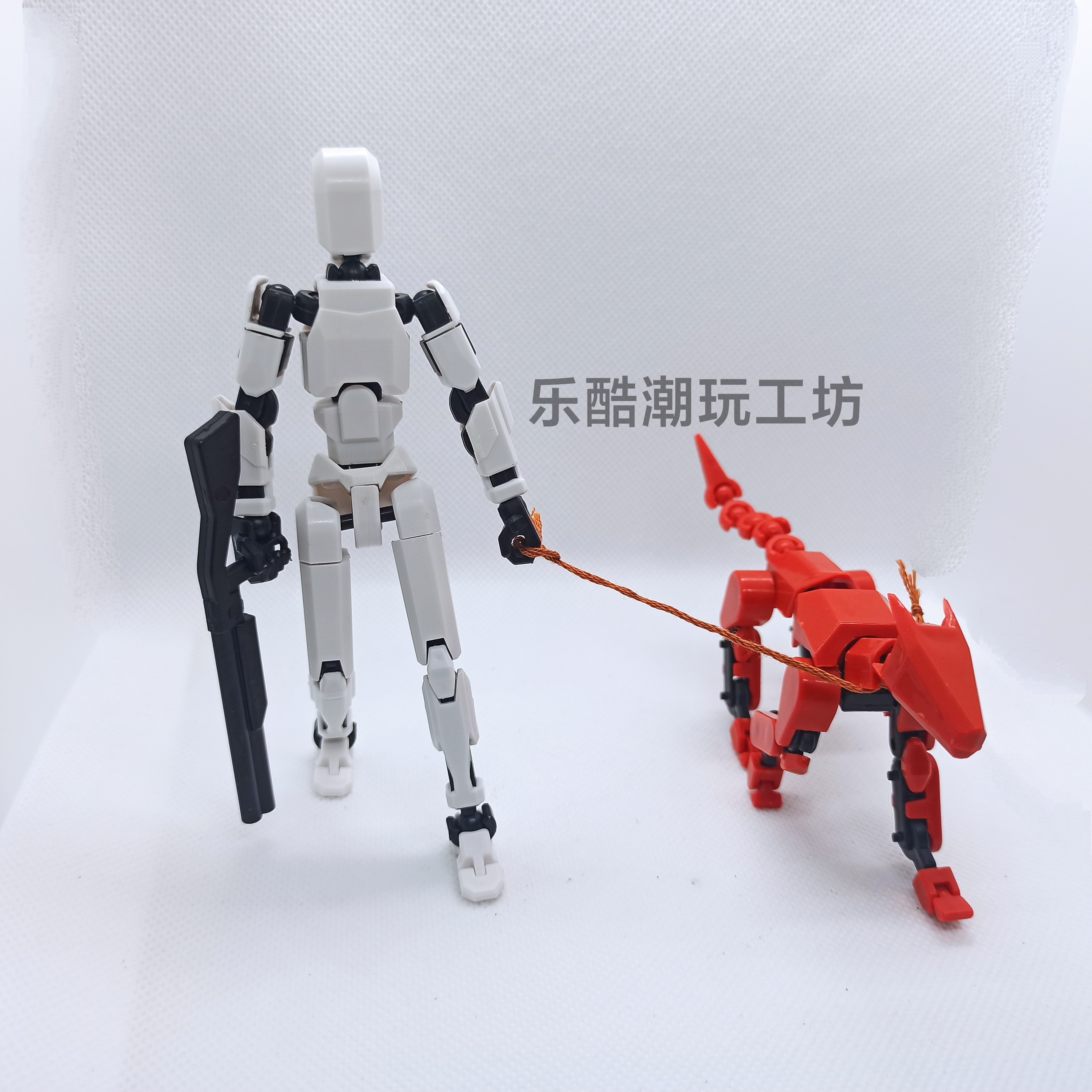 幸运13关节可动拼装益智玩具狗
