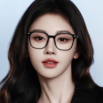 帕莎新款2025男女休闲大方框板材配近视度数防蓝光眼镜架PB75050