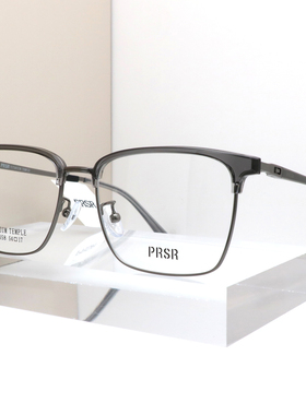 帕莎光学眼镜架透灰商务男士眉线框可配度数近视防蓝光PJ78058