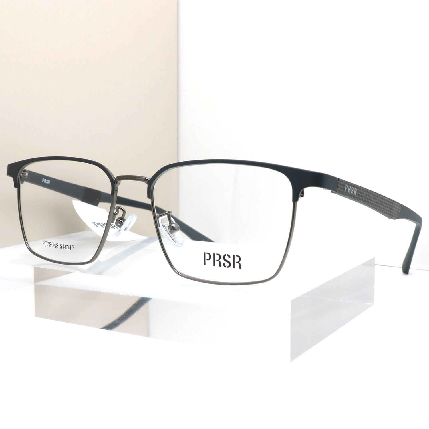 帕莎眼镜框男近视女超轻商务碳纤维腿眉毛框配度数眼镜架PJ78048