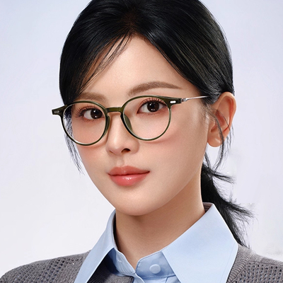 帕莎新品杨超越同款复古风圆框镜架文艺时髦书生近视眼镜PT75030