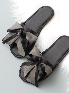 小香气质 牛筋底居家用四季蝴蝶结防滑网红ins韩版春夏季凉拖鞋女