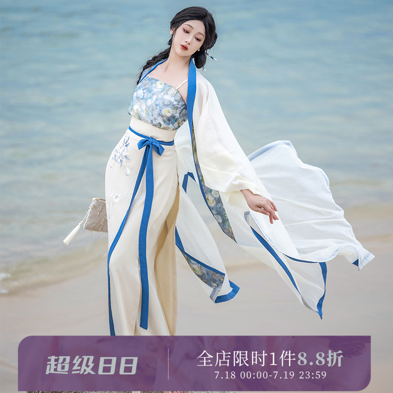拟梦人间月天丝提花宋制旋裙汉服