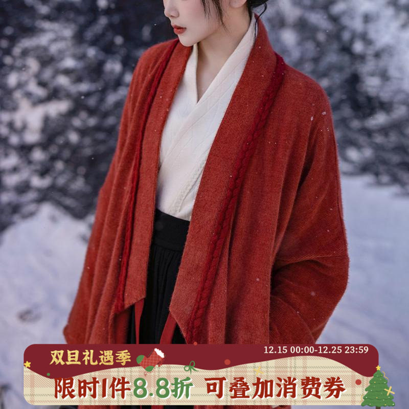 有口袋的日常秋冬汉服绒感雪尼尔