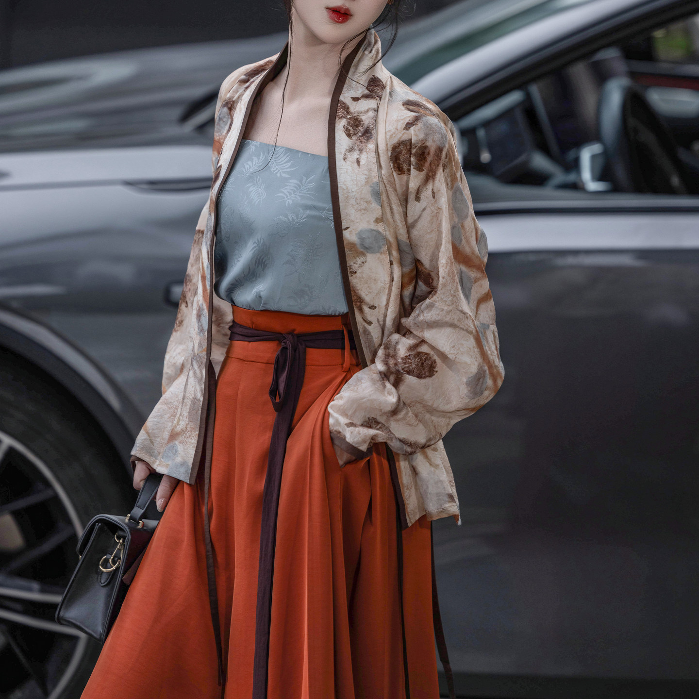 拟梦枯木生花 宋制飞机袖背心松紧宋裤天丝汉服汉元素通勤春秋女,女装/女士精品,汉服套装,淘宝优惠券,粉丝福利购,淘宝优惠卷