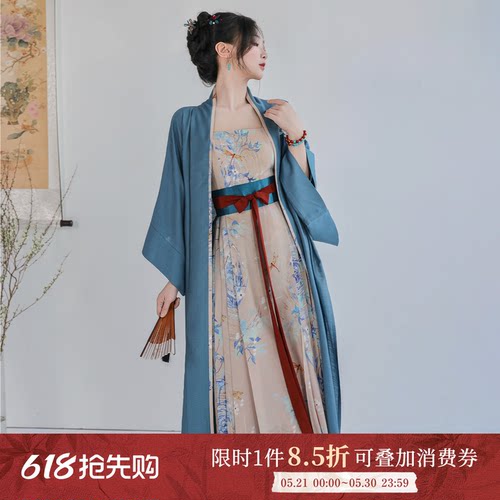 拟梦夏梦原创汉元素连衣裙有口袋