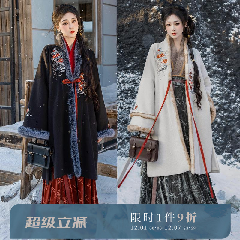 拟梦雪中客原创秋冬汉服有口袋