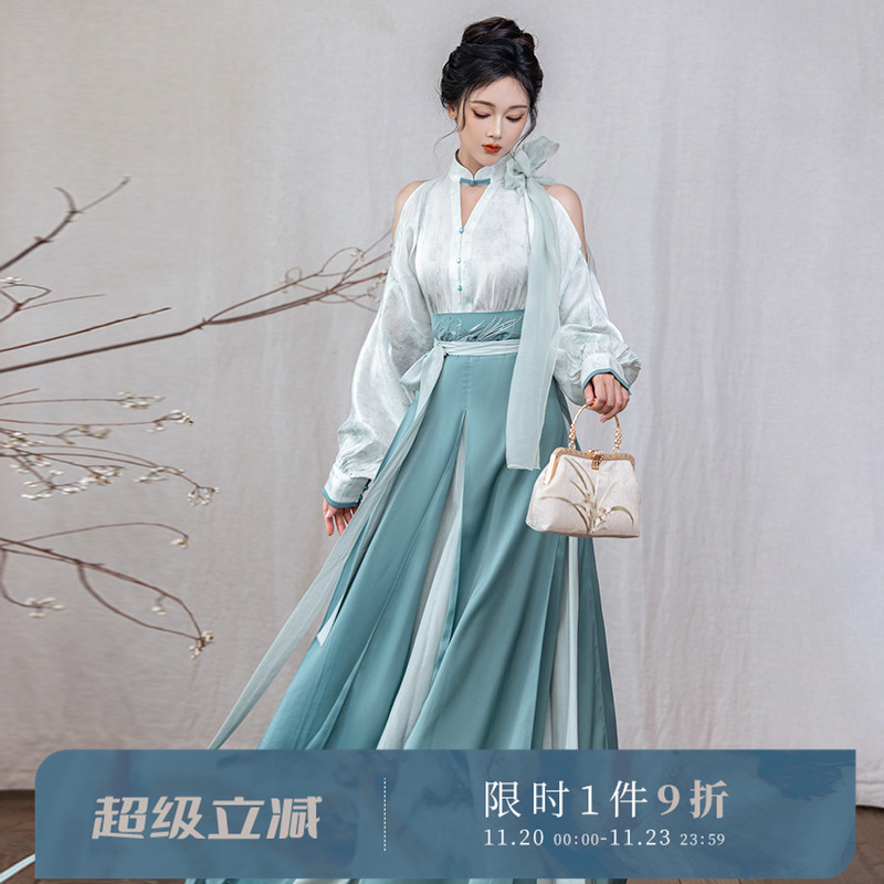 拟梦改良汉元素汉服四破三裥裙