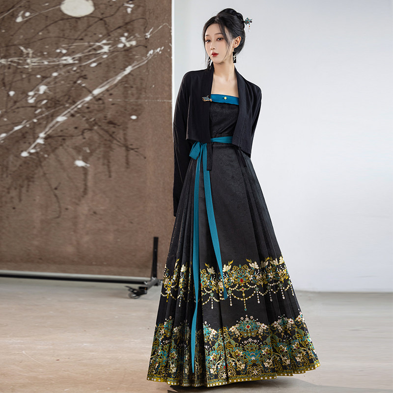 拟梦日常汉服马面裙帅气新中式