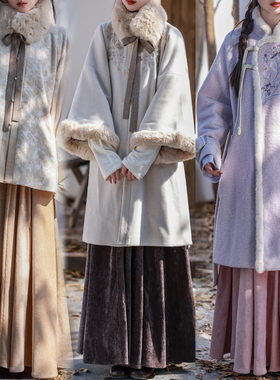 拟梦【初冬】四色百搭雪尼尔松紧腰口袋改良八破裙汉元素半裙