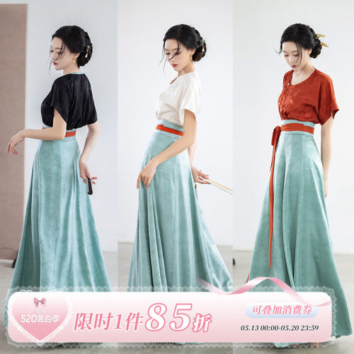 拟梦唐风汉服短袖夏款