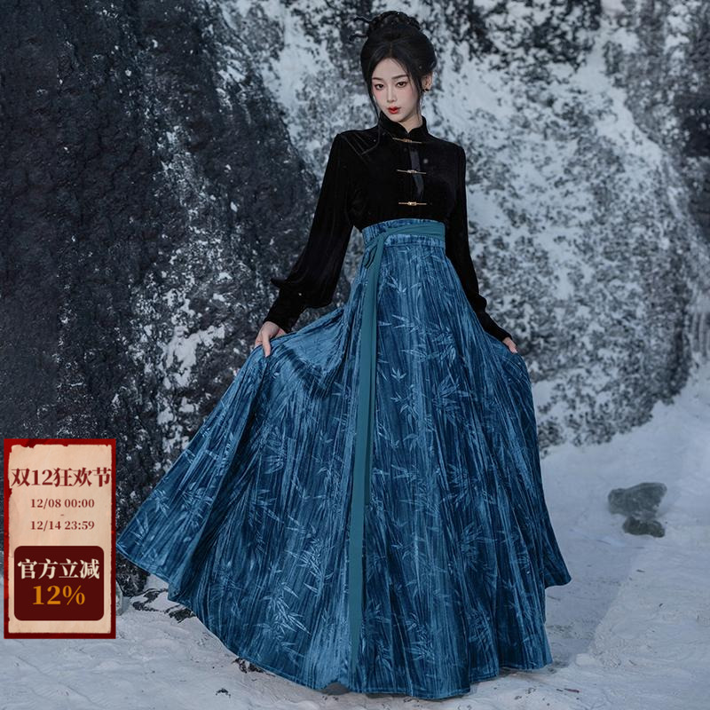 半身裙拟梦日常款汉服破裙丝绒