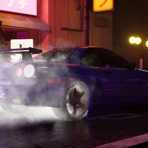 UE4UE5汽车尾气火焰轮胎摩擦烟雾Car VFX Pack
