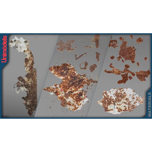 UE5铁板生锈痕迹材质贴花Rust Stains Decals 100% Real life