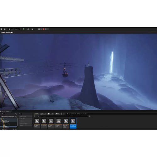 UE5.6北极冰雪洞穴科考研究基地Arctic Horror Game Environments