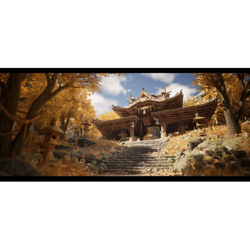 UE5.1秋天森林中式古风山间神社寺庙Mountain Temple Japanese