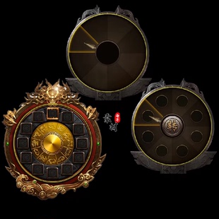 传奇UI素材 转盘抽奖系统3组 996 PNG格式序列帧 UI578