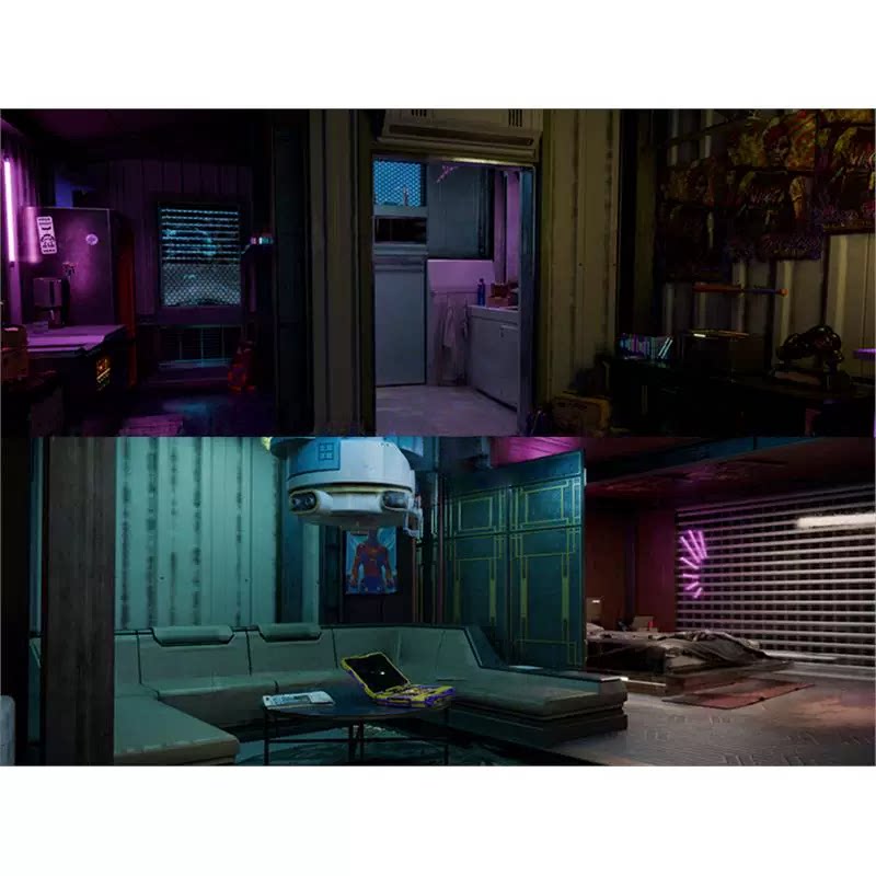 blender4.0赛博朋克风格科幻室内场景未来城市公寓3D模型素材代下图片