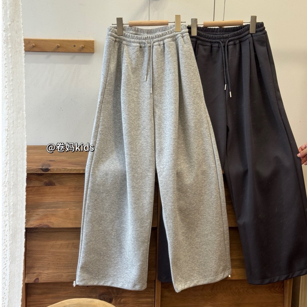 卷妈童品25秋季中大女童阔腿裤休闲运动裤青少年美式直筒棉卫裤潮,童装/婴儿装/亲子装,裤子,淘宝优惠券,粉丝福利购,淘宝优惠卷