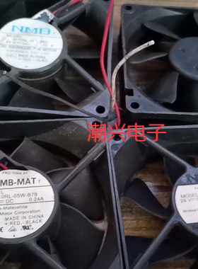 24V 8cm 8025 滚珠轴承拆机件散热风扇风机 电流0.22a左右