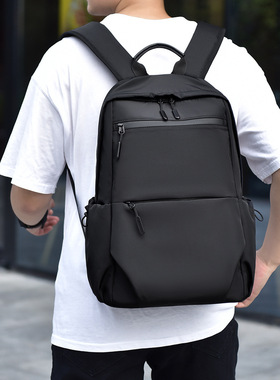 男士双肩包时尚简约运动背包轻便大容量旅行包商务电脑包学生书包