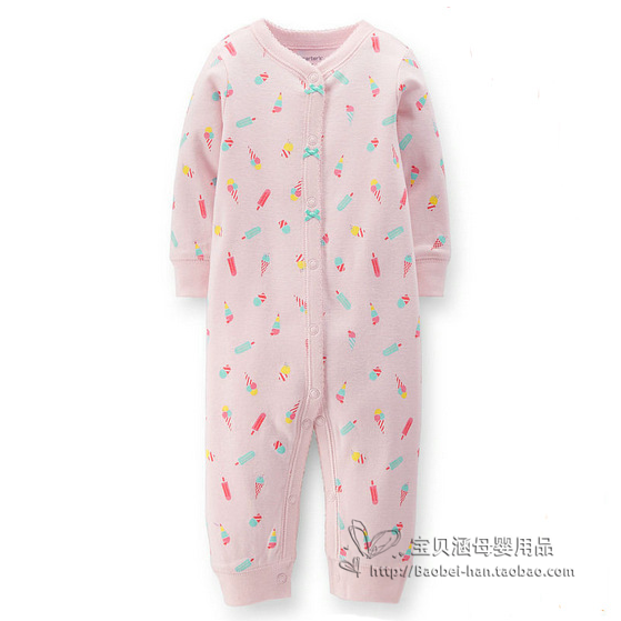 全棉嬰兒連體衣春秋男寶哈衣女寶爬服裝嬰兒衣服0-2歲寶寶春裝在類目 童裝/嬰兒裝/親子裝, 連身衣/爬服/哈衣中 - 來自Buy2taobao.com提供專業的淘寶代購服務