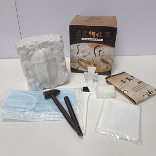 盲盒叶罗丽古生物化石潘教授考古寻宝挖宝石兵琥珀吊坠男女宝礼物