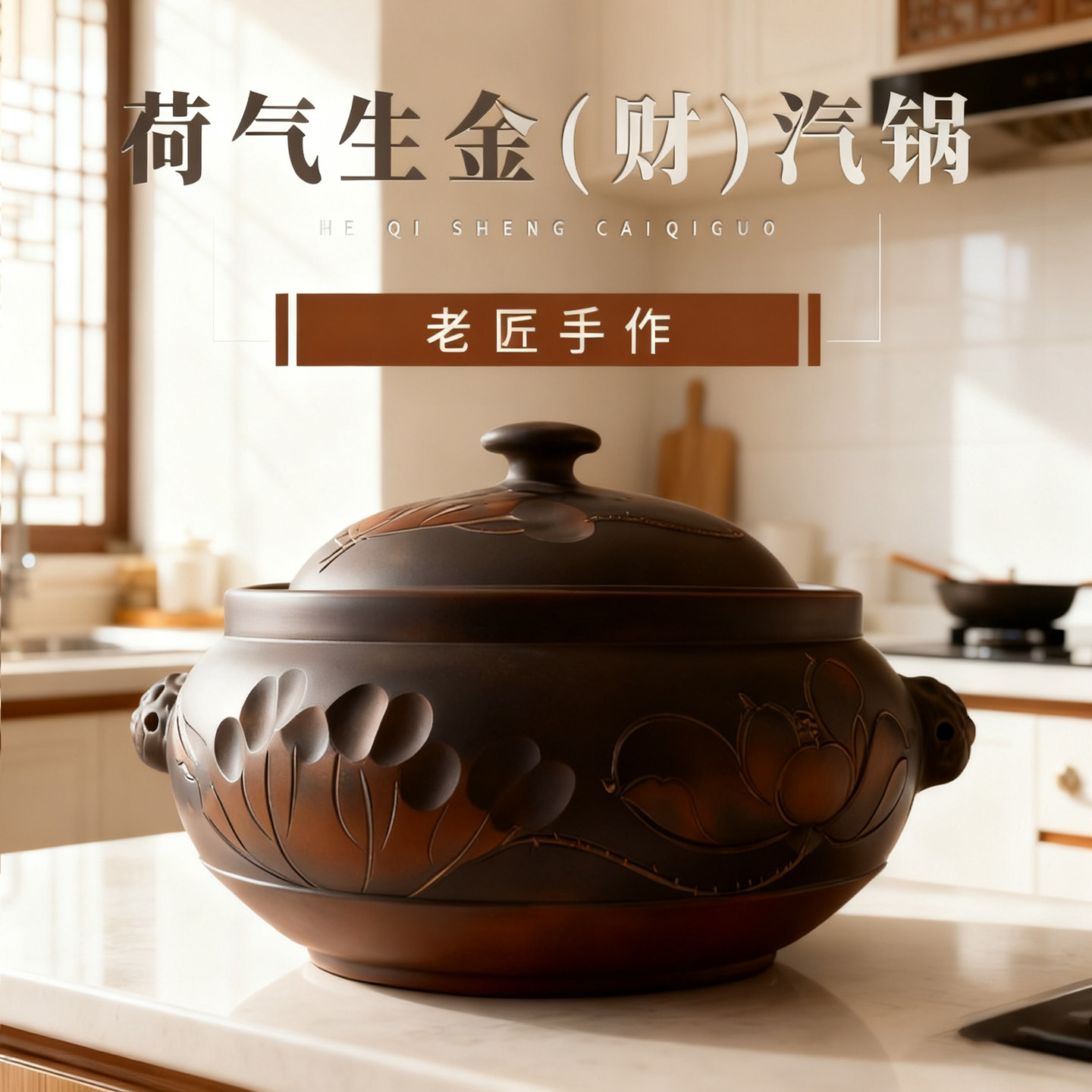 汽锅鸡专用蒸锅陶瓷砂锅家用云南建水紫陶全手工气锅鸡蒸汽煲汤锅