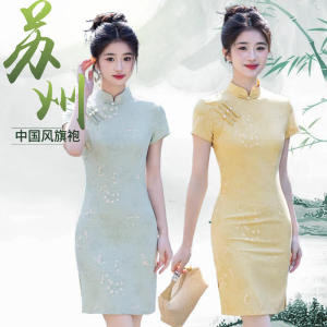 棉麻少女小个子显瘦日常苏州旗袍