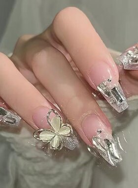 网红手工穿戴甲美甲贴片可拆中短
