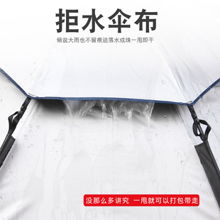 钓鱼伞大钓伞防暴雨防晒遮阳伞2 2.2米2.4米万向伞加厚黑胶垂钓伞