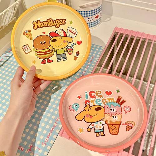 陶瓷饭碗盘子可爱卡通餐具套装