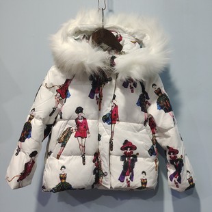 品牌童装折扣 女宝羽绒服 喔也羽绒服 偏瘦身高加5 偏胖加10