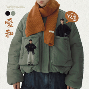 棉衣 厚棉服女宽松大口袋短款 STILLYOU原创百搭工装 保暖立领插肩袖