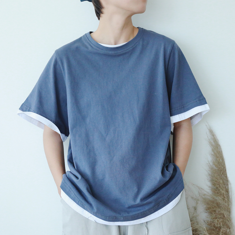 STILL YOUÔ´´×ÔÖÆ¼òµ¥´ó·½°Ù´îÆ´°×±ß¶ÌÐät-shirtŮʽº«¹úTEE