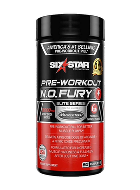 美国原装Muscletech麦斯泰克SIXSTAR氮泵N.O.FURY精氨酸健身增肌