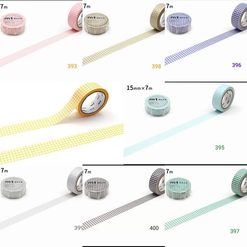 胶带分装日本mt基础款方眼格子和纸胶带手帐素材