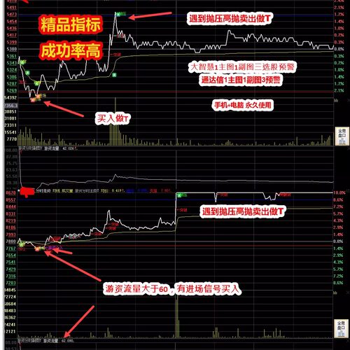 新版游资分时预警T+0主图指标分时操盘日内做T低吸打板