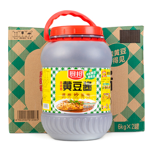 厨邦黄豆酱6kg大桶装酱香饼砂锅汤底火锅调味酱