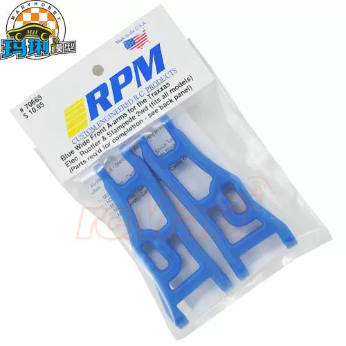 RPM Расширенный нейлоновый передний А-образный рычаг Blue Rustler/Stampede 2WD #70665